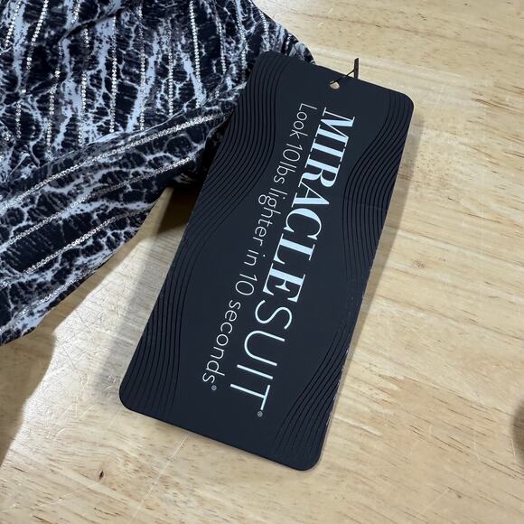 Miraclesuit NWT Python Siren One Piece Swimsuit Size 14 Metallic Underwire Bra - Picture 5 of 12